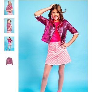 Lola and The Boys HOT PINK metallic moto size 6